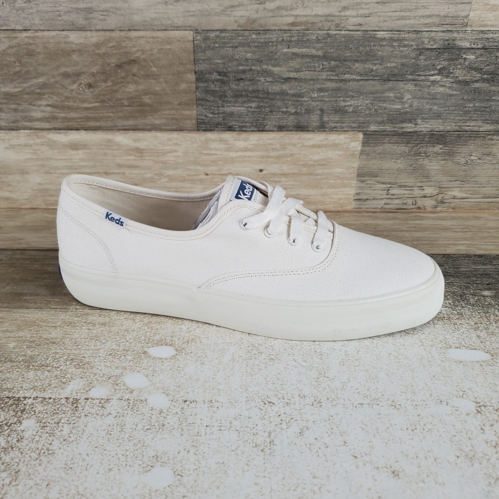 Keds Champion GN Mens Shoes Sz 10 Running White Canvas Lace Up Low Top Sneakers